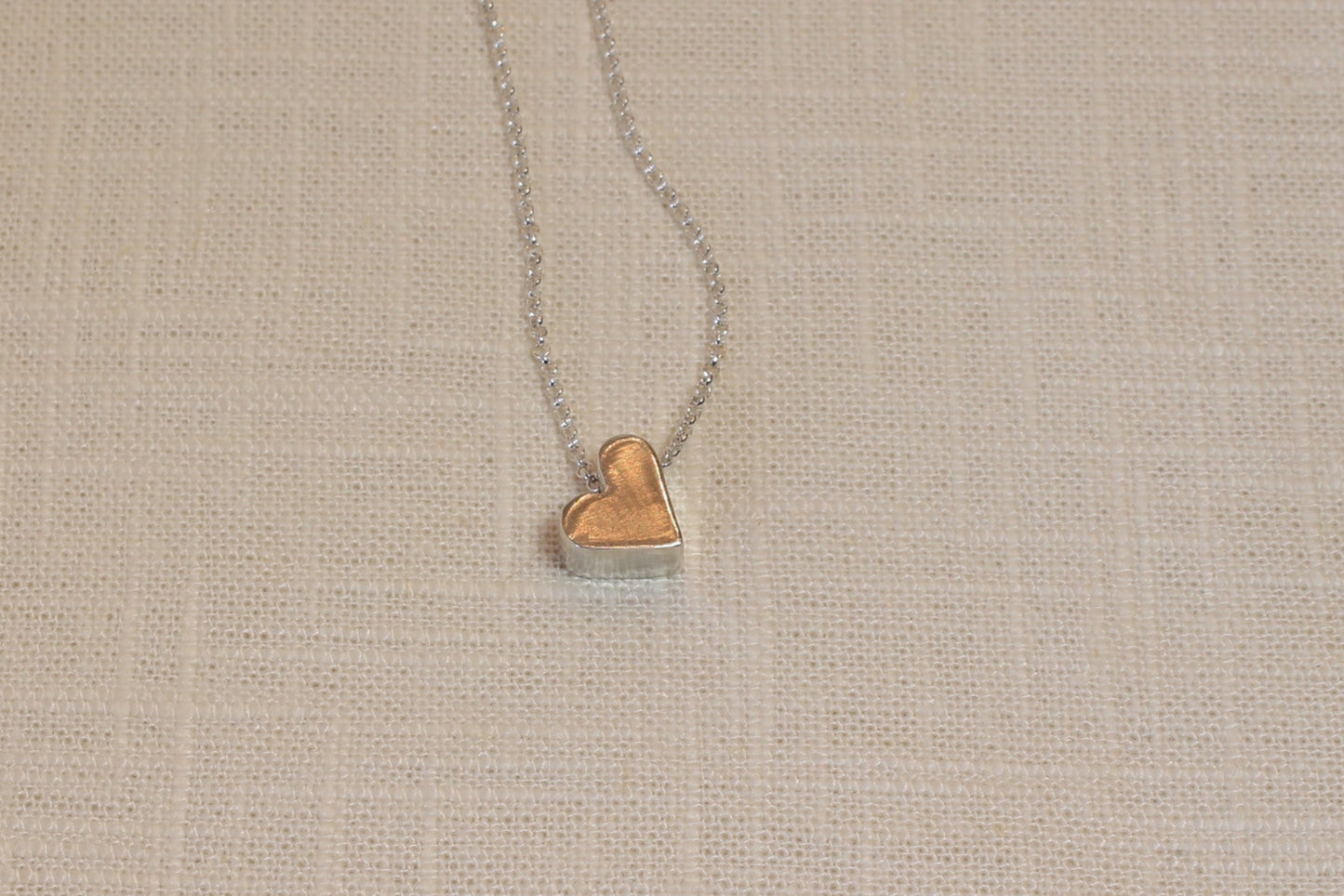 Chunky Silver Heart Necklace