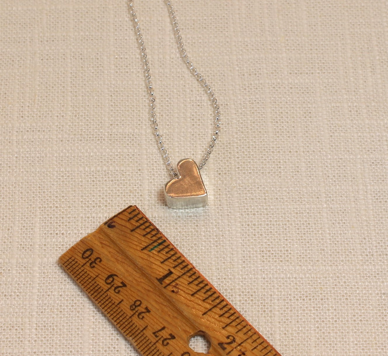 Chunky Silver Heart Necklace