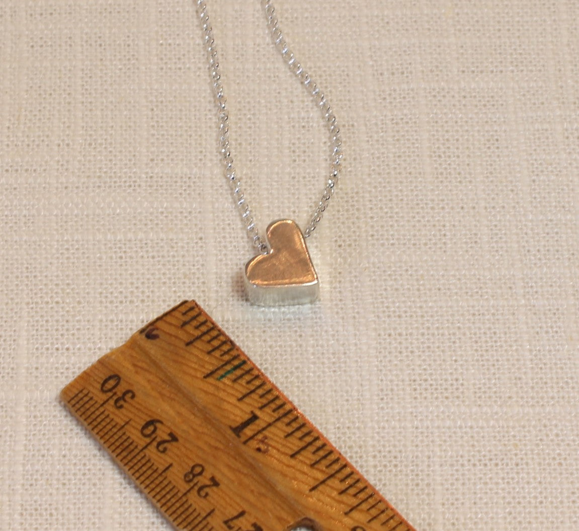 Chunky Silver Heart Necklace